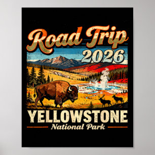 Poster Viagem de carro 2026 parque nacional yellowstone b
