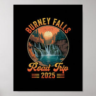Poster Viagem de carro para Burney Falls 2025 Férias de v