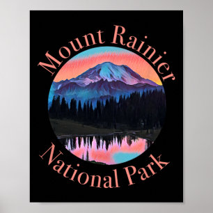 Poster Viagem de carro para Mount Rainier Tacoma Tahoma S