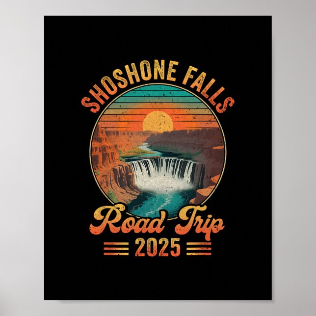 Poster Viagem de Carro para Shoshone Falls 2025 Férias de (Frente)