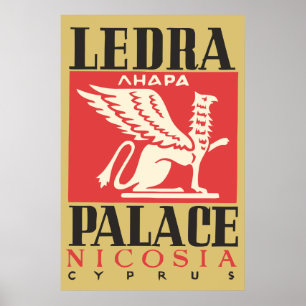 Poster Viagem de Chipre do hotel do palácio de Ledra do