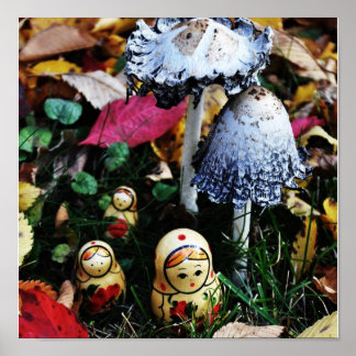 Póster Viagem de cogumelos