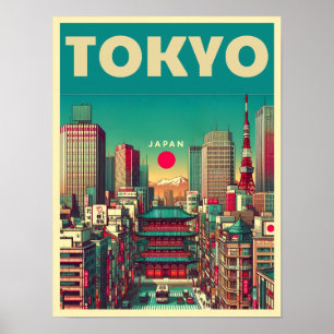 Poster Viagem de colheita de Tóquio no Japão