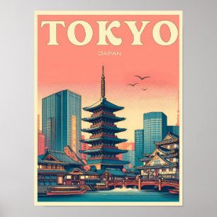 Poster Viagem de colheita de Tóquio no Japão