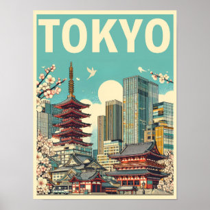 Poster Viagem de colheita de Tóquio no Japão