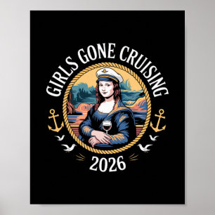 Poster Viagem de Cruzeiro Mona Lisa Garotas Cruzeiros 202