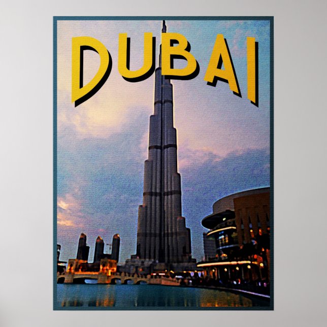 Póster Viagem de Dubai (Frente)