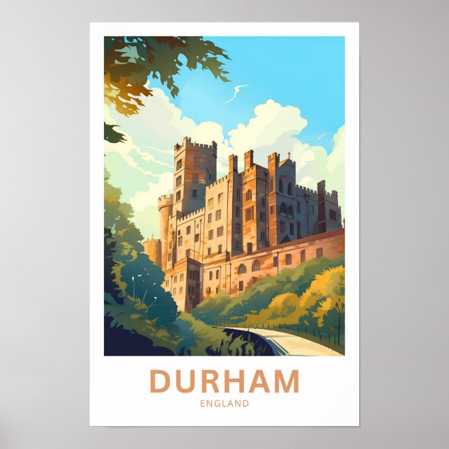 Poster Viagem de Durham England (Frente)