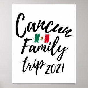 Poster Viagem de Família em Cancun Projeto de Férias no M