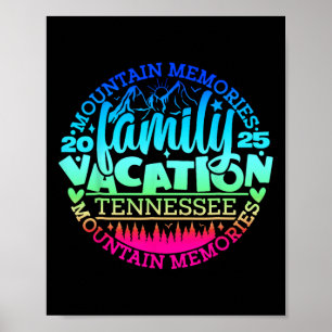 Poster Viagem de férias da família Tennessee 2025 Mountai