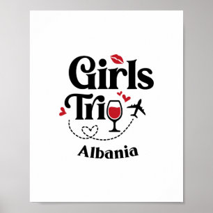 Poster Viagem de férias das garotas do vinho fofo Alnia