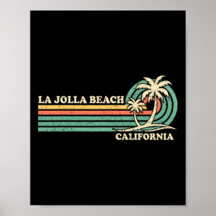 Poster Viagem de férias de verão retrô vintage Califórnia