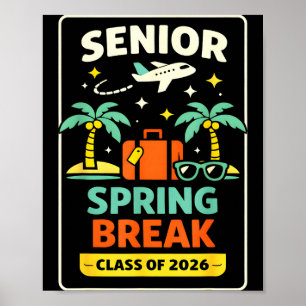 Poster Viagem de formatura da turma de descanso de primav