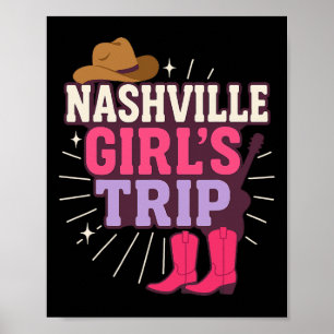 Poster Viagem de Garotas de Nashville Festa de Despedida 