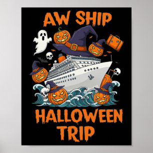 Poster Viagem de Halloween Feliz Halloween Abóbora Assust