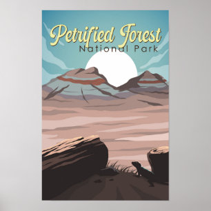 Poster Viagem de Ilustração do Parque Nacional da Florest