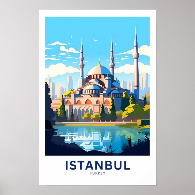 Poster Viagem de Istambul Turquia (Frente)