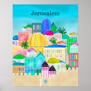 Póster Viagem de Jerusalém Israel