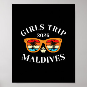 Poster Viagem de Meninas 2026 Maldivas Férias de Primaver