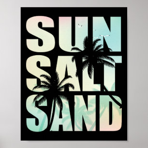 Poster Viagem de meninas da praia de sal de sol de verão