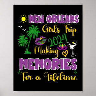 Poster Viagem de Meninas de Nova Orleans Férias de Mulher