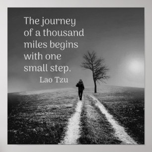 Poster Viagem de mil milhas.