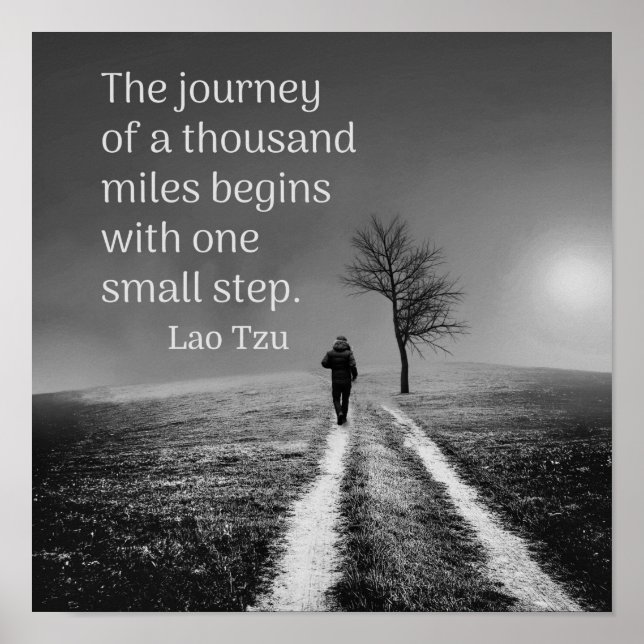 Poster Viagem de mil milhas. (Frente)