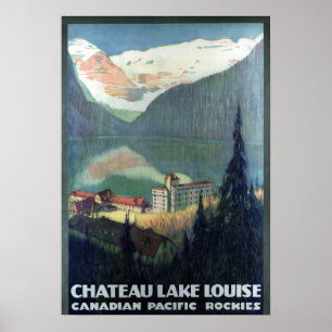 Poster Viagem de Montanhas Rochosas Lake Louise do