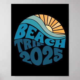 Poster Viagem de Praia 2025 Família Correspondente de Ver