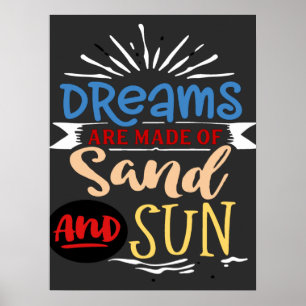 Poster Viagem de Praia da Família Vintage