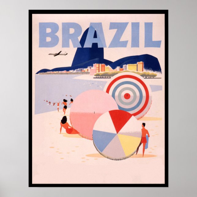 Poster Viagem de praia de Copacabana (Frente)