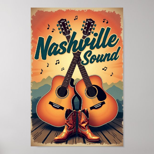 Poster Viagem de retrô: Som de Nashville (Frente)