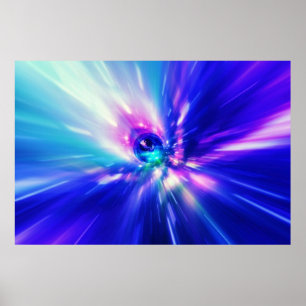 Poster Viagem de tempo interestelar e salto hiper no espa