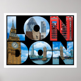 Poster Viagem de Tipografia de Londres England
