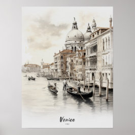 Poster Viagem Destino Venice Wall Art