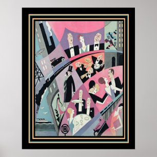 Póster Viagem do art deco/impressão 16x20 do