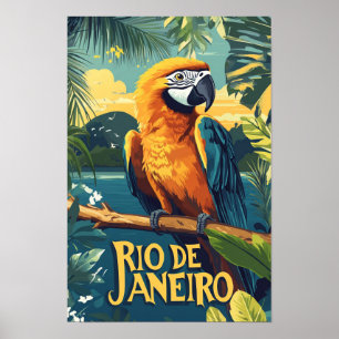 Poster Viagem do Brasil Vintage no Rio de Janeiro