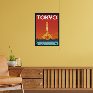 Poster Viagem do Japão Torre de Tóquio - Presentes