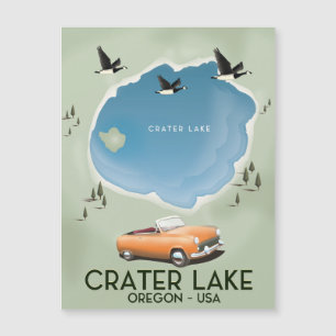 Poster Viagem do Lago Crater Oregon