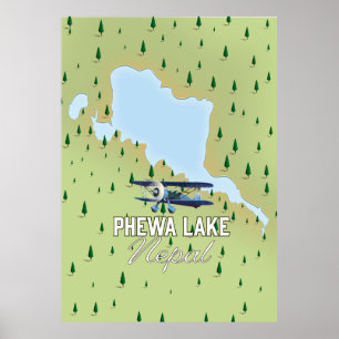 Poster Viagem do Lago Phewa Nepal