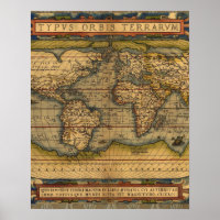 Viagem do Mapa Mundial Antiquado Ortellius Europa