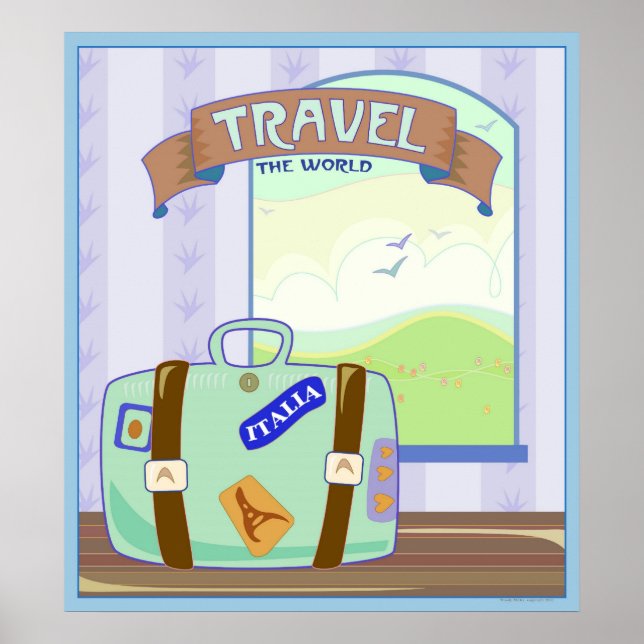 Póster viagem do mundo (Frente)