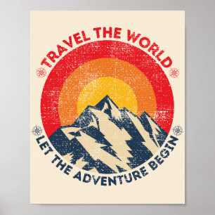 Poster viagem do mundo que a aventura comece a viajar