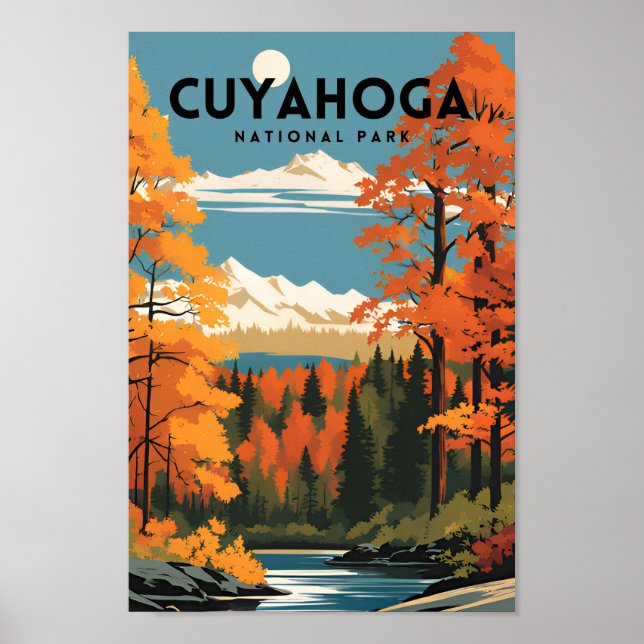 Poster Viagem do Parque Nacional de Cuyahoga (Frente)