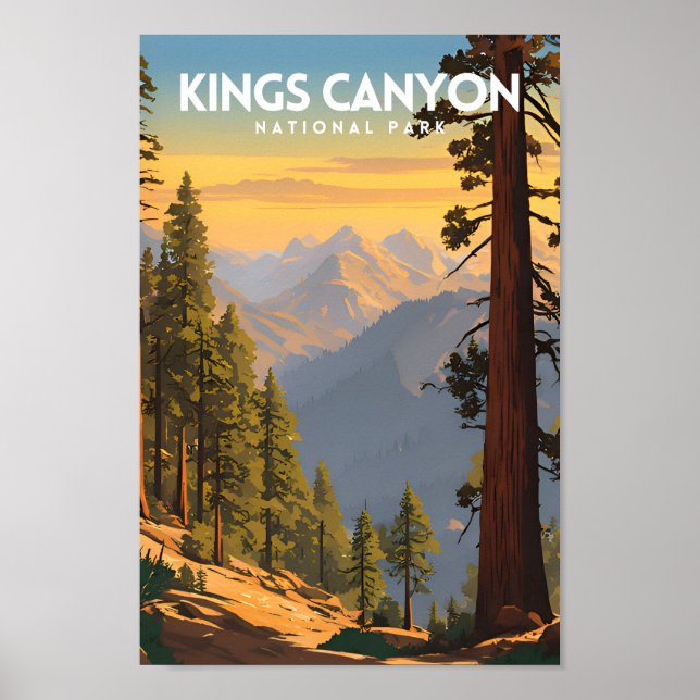 Poster Viagem do Parque Nacional do Kings Canyon (Frente)