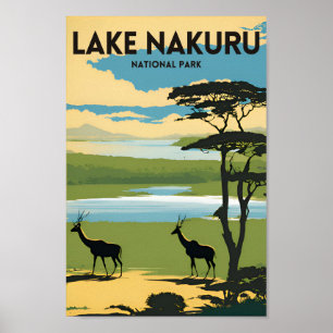 Poster Viagem do Parque Nacional do Lago Nakuru