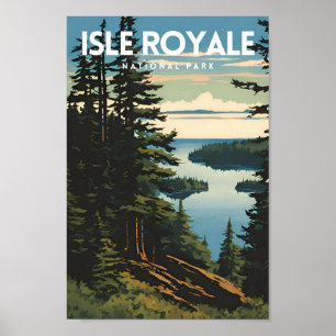 Poster Viagem do Parque Nacional Isle Royale