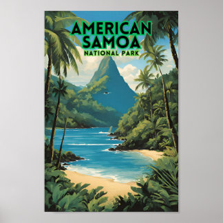Poster Viagem do Parque Nacional Samoa Americano