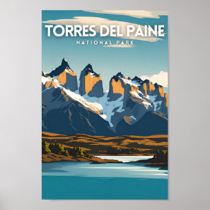 Poster Viagem do Parque Nacional Torres Del Paine