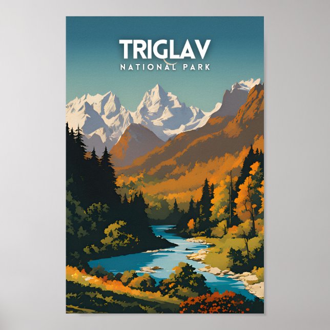 Poster Viagem do Parque Nacional Triglav (Frente)